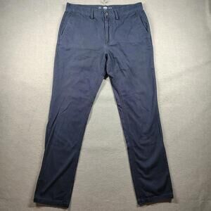 Old Navy Mens 32x32 (33x30) Navy Slim Fit Chino Pants Casual Workwear Cotton EUC